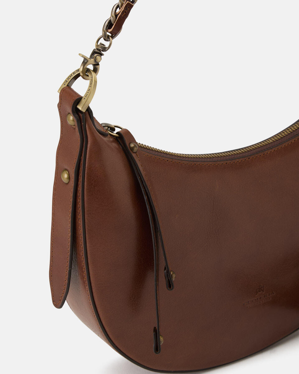 HOBO BAG Brown  - Shoulder Bags - Women's Bags - Bags - Cuoieria Fiorentina