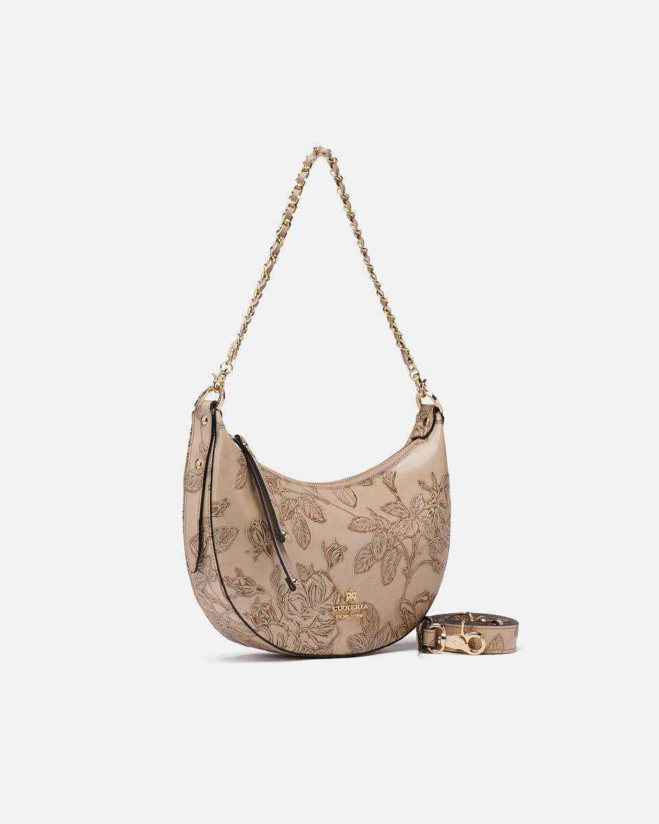 HOBO BAG Taupe  - Shoulder Bags - Women's Bags - Bags - Cuoieria Fiorentina