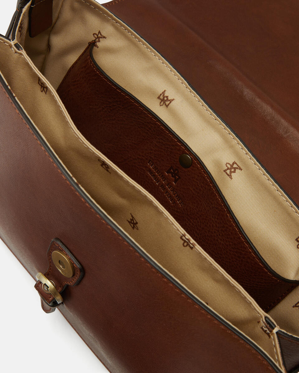 MESSENGER Brown  - Messenger Bags - Women's Bags - Bags - Cuoieria Fiorentina