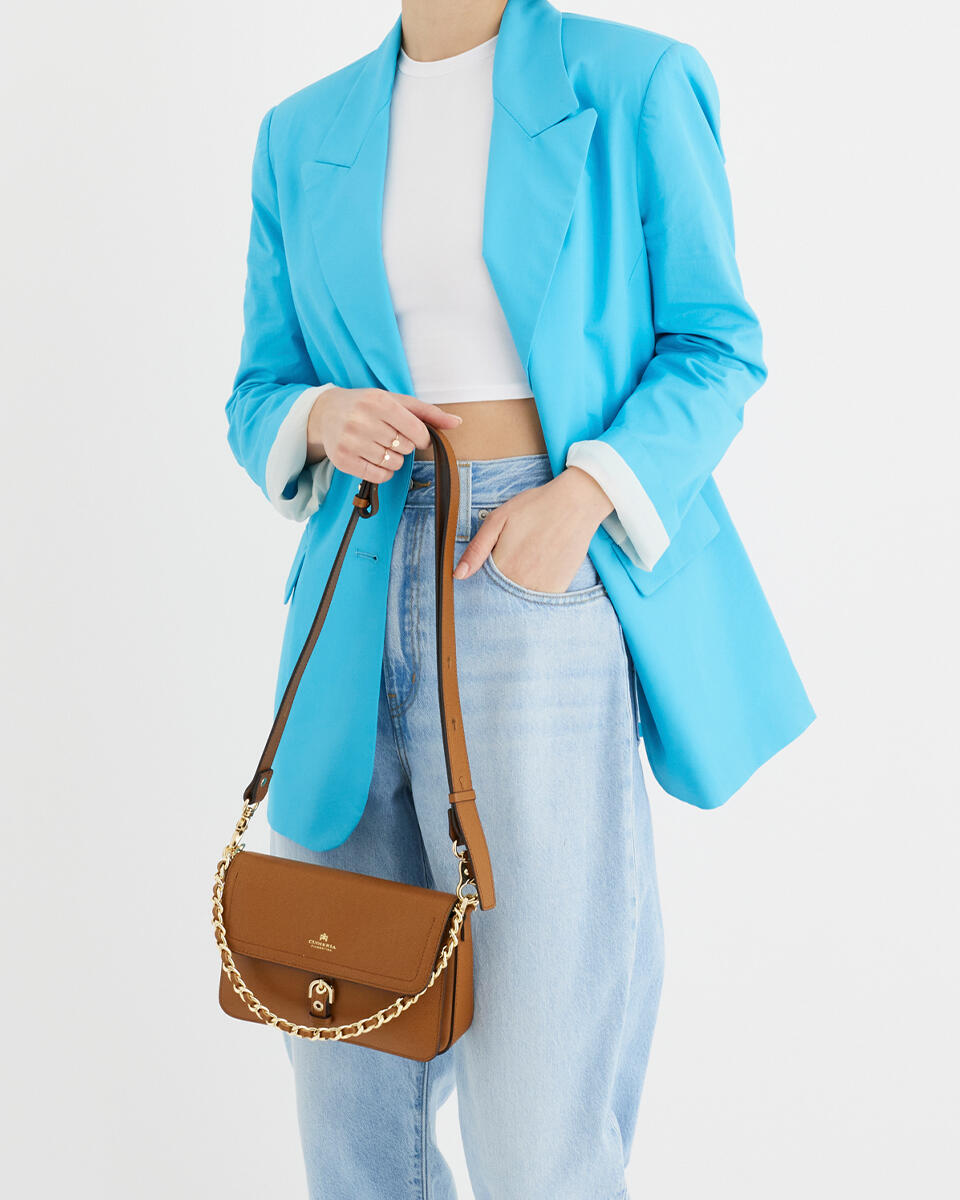 FLAP BAG Brown  - Shoulder Bags - Women's Bags - Bags - Cuoieria Fiorentina