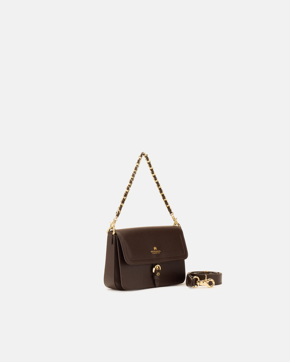 FLAP BAG Dark brown  - Shoulder Bags - Women's Bags - Bags - Cuoieria Fiorentina