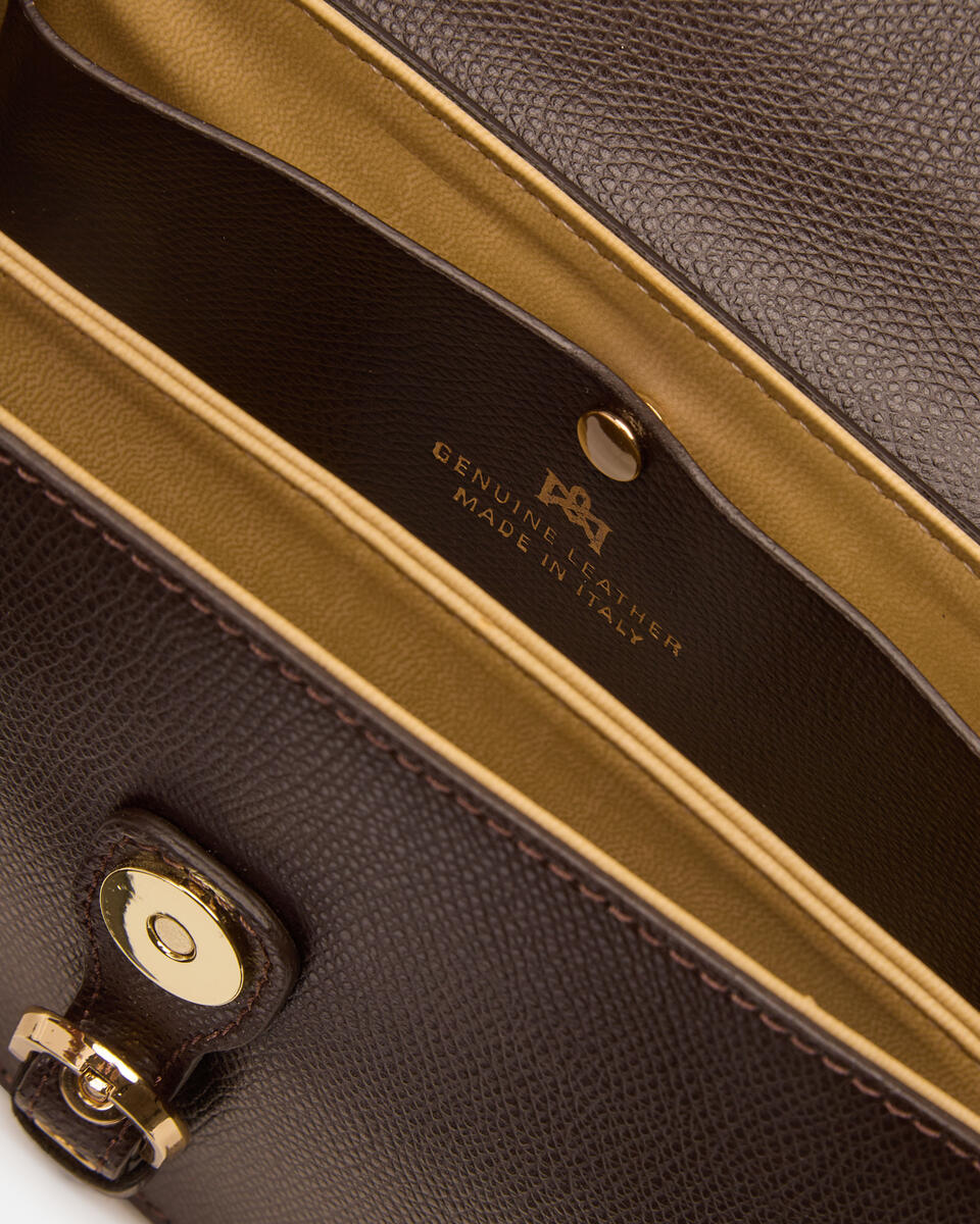 FLAP BAG Dark brown  - Shoulder Bags - Women's Bags - Bags - Cuoieria Fiorentina