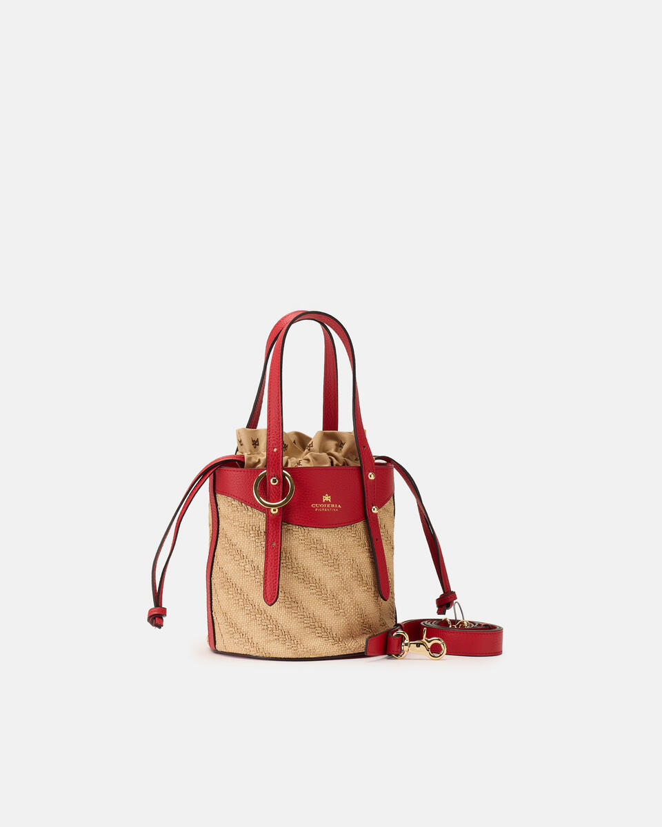 SMALL BUCKET Tomato  - Bucket Bags - Women's Bags - Bags - Cuoieria Fiorentina