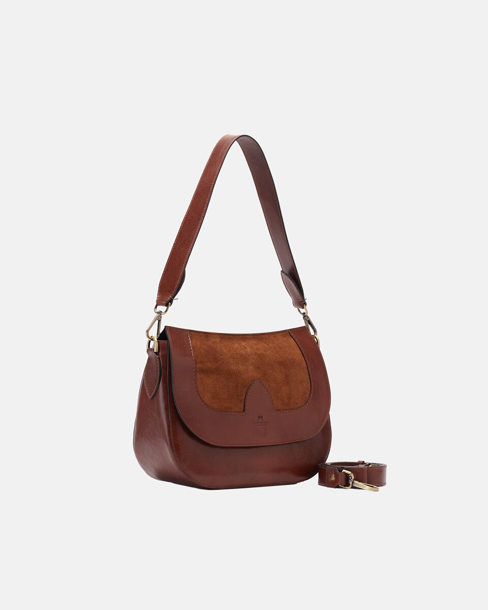 Stella messenger Marrone  - Borse A Spalla - Borse Donna - Borse - Cuoieria Fiorentina