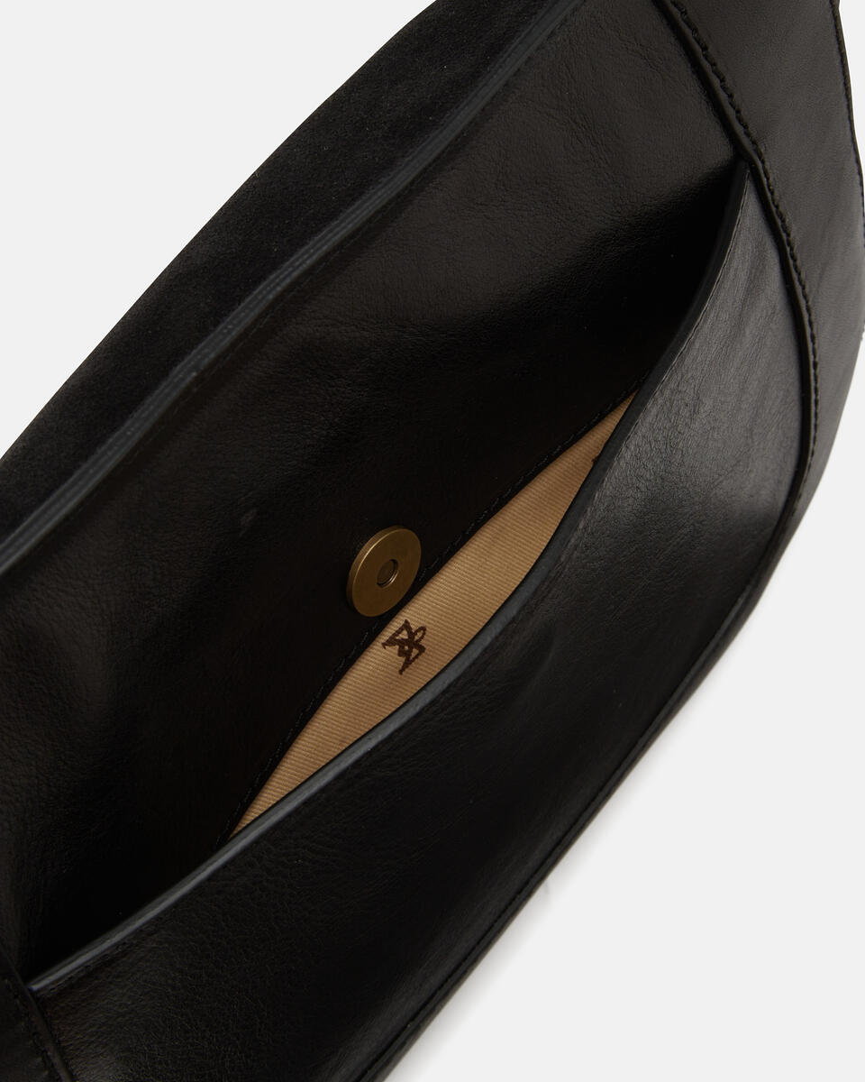 LARGE MESSENGER Black  - Shoulder Bags - Women's Bags - Bags - Cuoieria Fiorentina