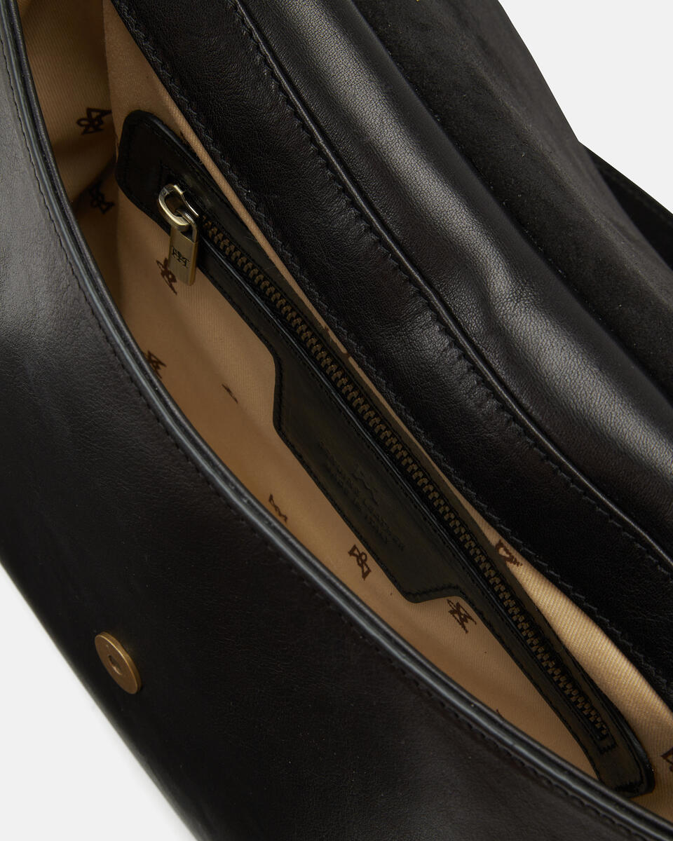 LARGE MESSENGER Black  - Shoulder Bags - Women's Bags - Bags - Cuoieria Fiorentina