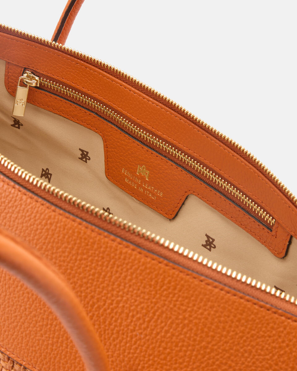 SHOPPING BAG Orange  - Shopping - Women's Bags - Bags - Cuoieria Fiorentina