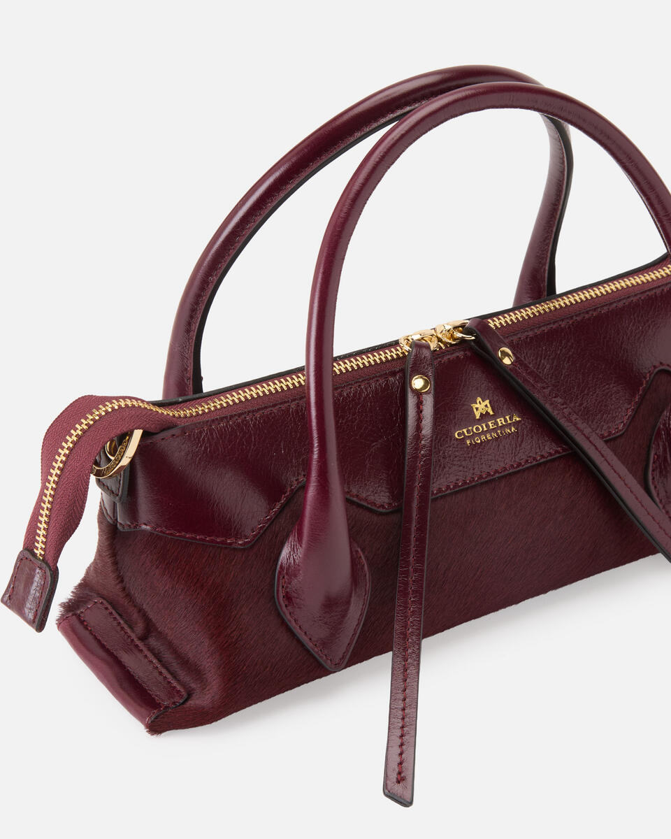MINI TOTE BAG Black cherry  - Mini Bags - Women's Bags - Bags - Cuoieria Fiorentina