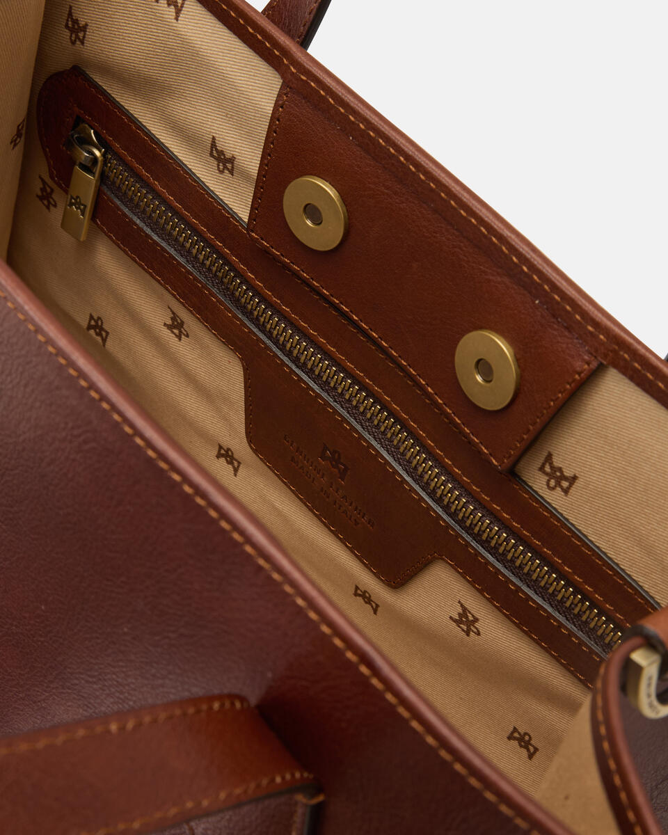 TOTE BAG Brown  - Tote Bags - Women's Bags - Bags - Cuoieria Fiorentina
