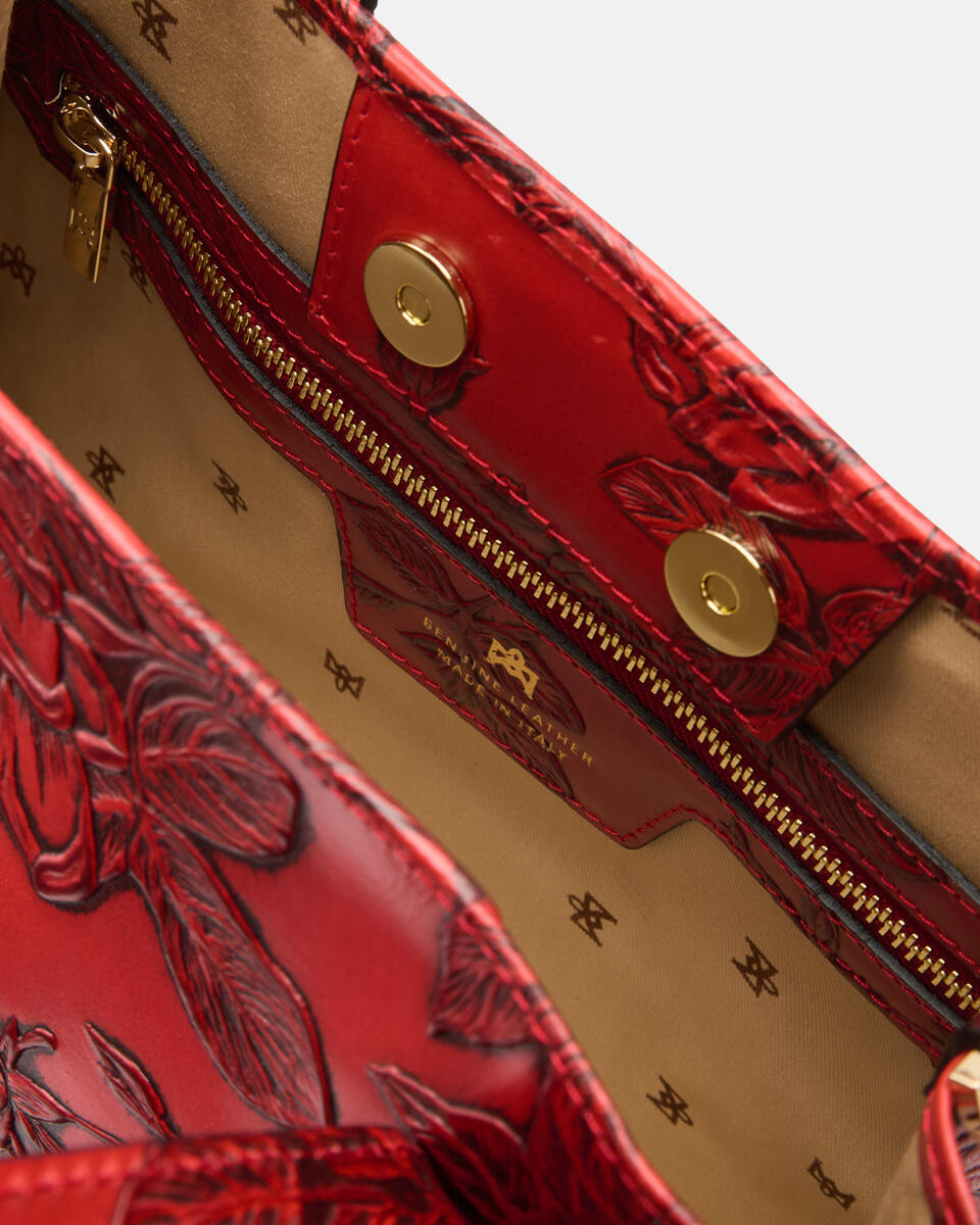 TOTE BAG Red  - Tote Bags - Women's Bags - Bags - Cuoieria Fiorentina