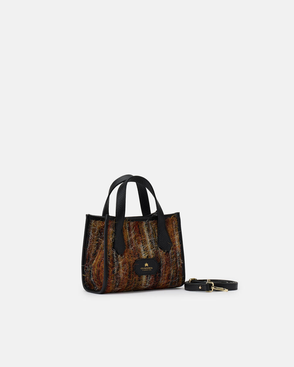 Dora small tote in Tessuto Rococò Black  - Tote Bags - Women's Bags - Bags - Cuoieria Fiorentina