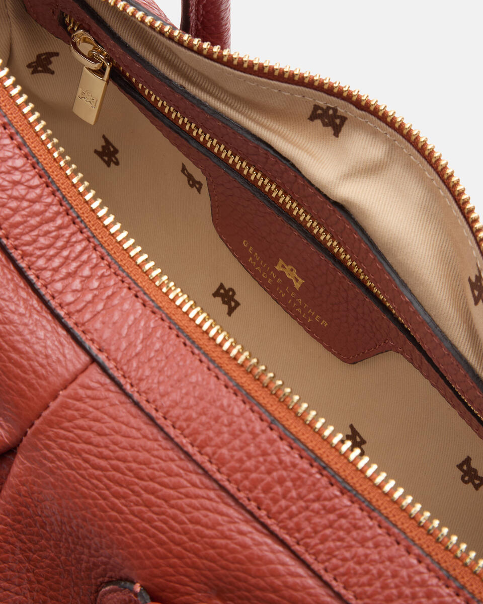 SMALL TOTE BAG Brick  - Tote Bags - Women's Bags - Bags - Cuoieria Fiorentina