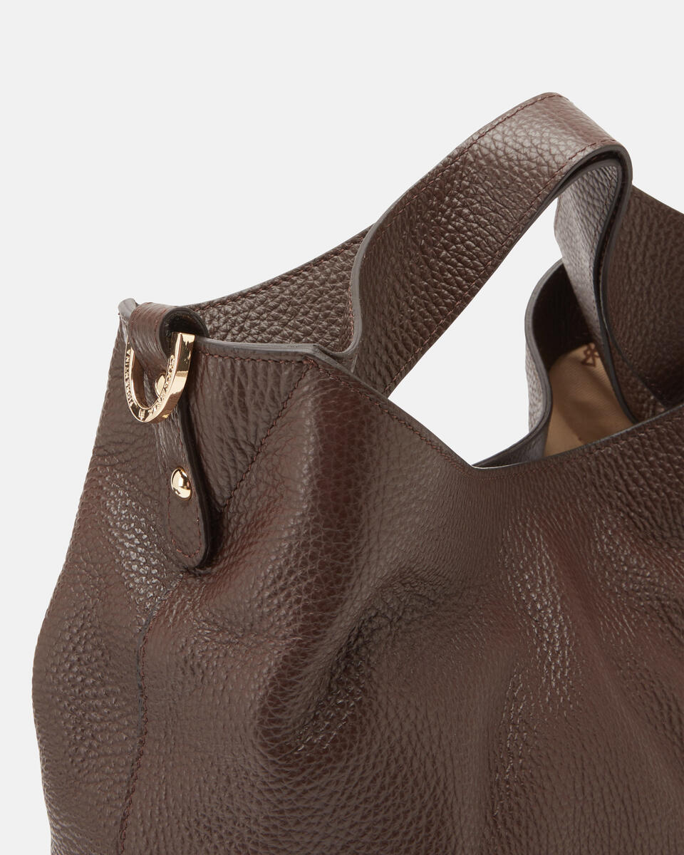 BUCKET BAG Chocolate  - Bags - Special Price - Cuoieria Fiorentina