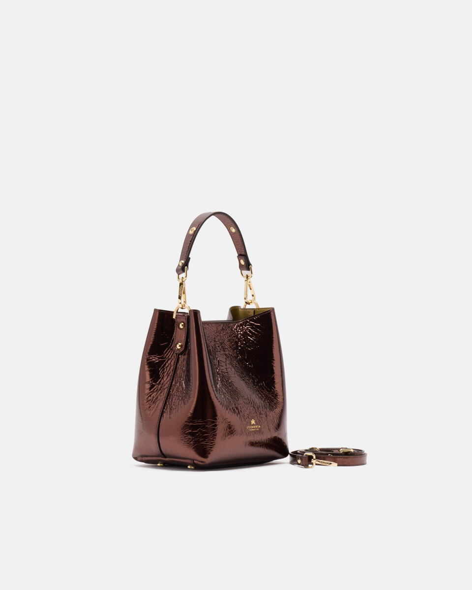 SMALL BUCKET BAG Chocolate  - Bucket Bags - Women's Bags - Bags - Cuoieria Fiorentina