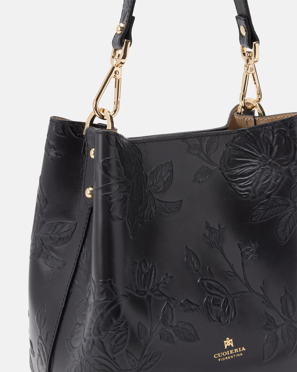 SMALL BUCKET BAG Black  - Bucket Bags - Women's Bags - Bags - Cuoieria Fiorentina