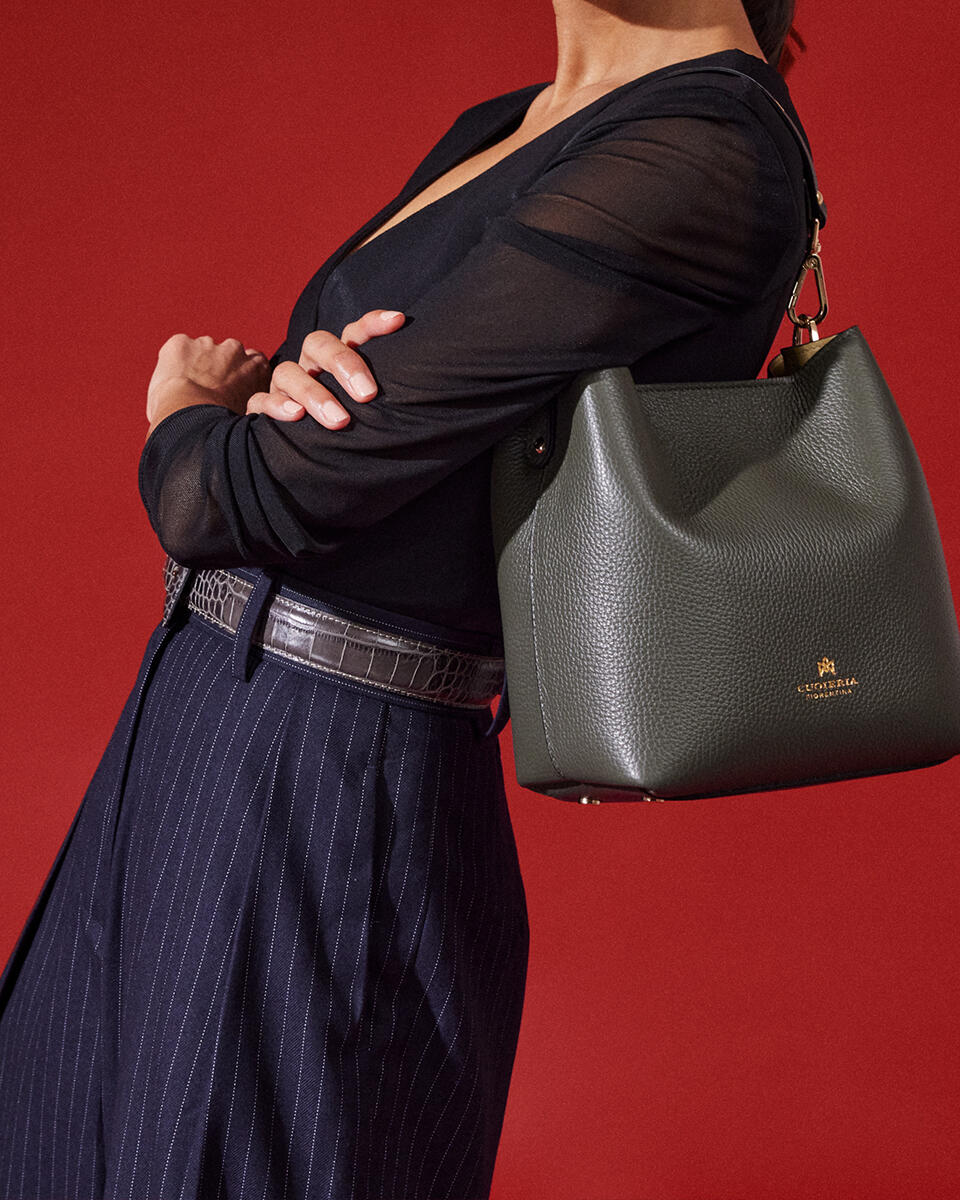 SMALL BUCKET BAG Coral  - Bucket Bags - Women's Bags - Bags - Cuoieria Fiorentina