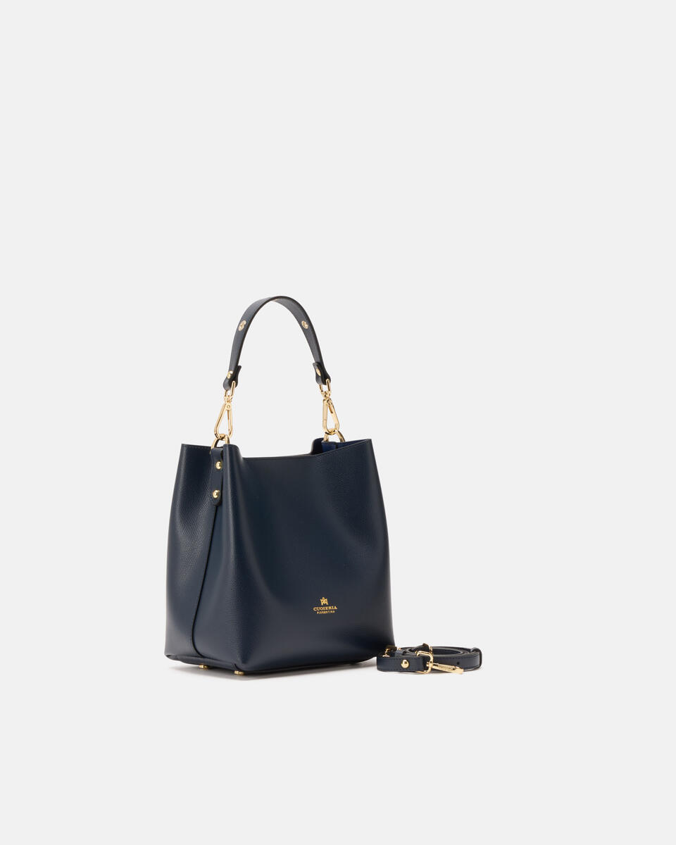 SMALL BUCKET BAG Navy  - Bucket Bags - Women's Bags - Bags - Cuoieria Fiorentina