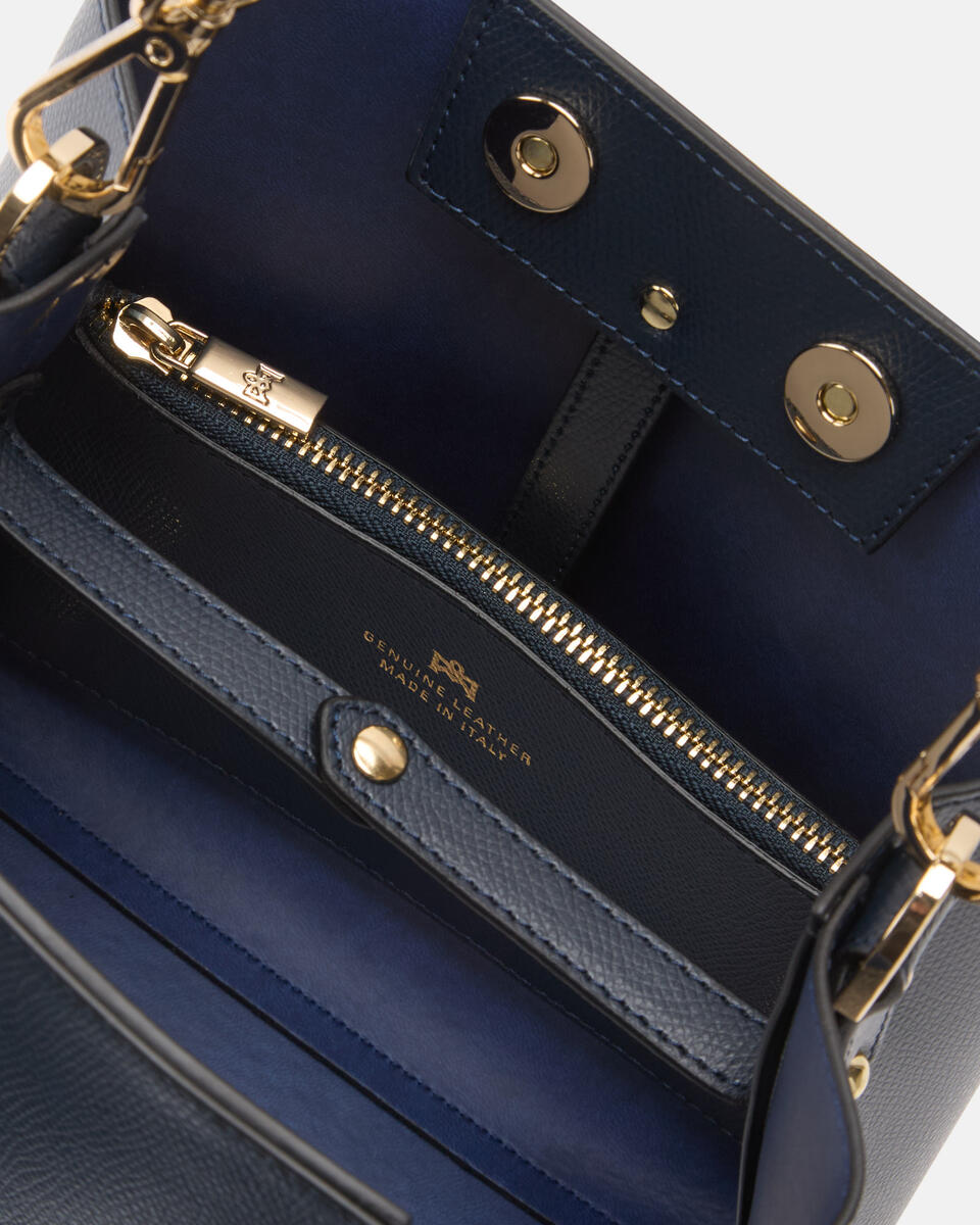SMALL BUCKET BAG Navy  - Bucket Bags - Women's Bags - Bags - Cuoieria Fiorentina
