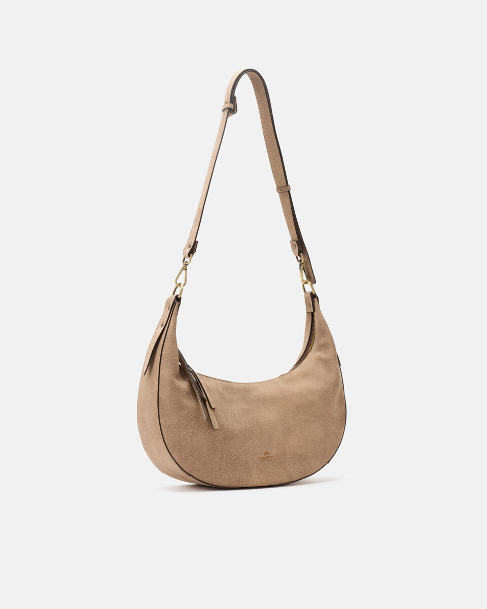 Eva soft large hobo Nabuck Desert  - Borse A Spalla - Borse Donna - Borse - Cuoieria Fiorentina