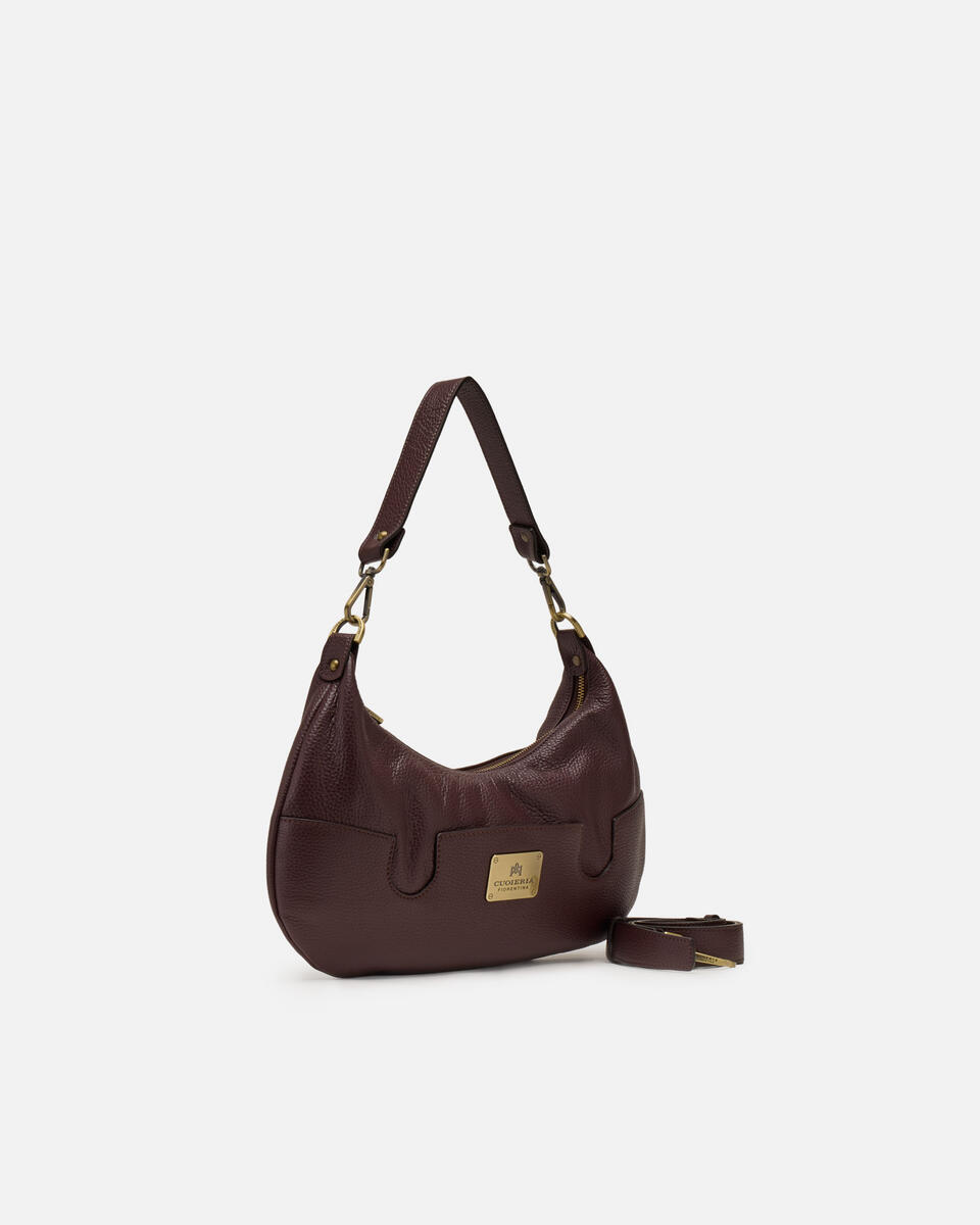 LARGE CROISSANT Coffee  - Shoulder Bags - Women's Bags - Bags - Cuoieria Fiorentina