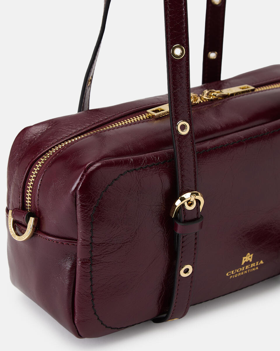 DUFFLE BAG Black cherry  - Shoulder Bags - Women's Bags - Bags - Cuoieria Fiorentina