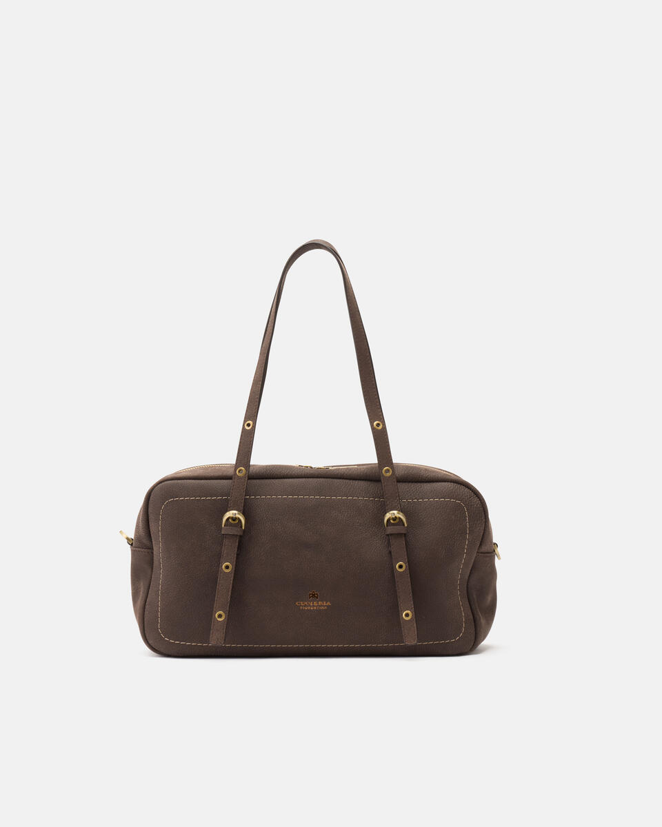 LARGE DUFFLE Chocolate  - Shoulder Bags - Women's Bags - Bags - Cuoieria Fiorentina