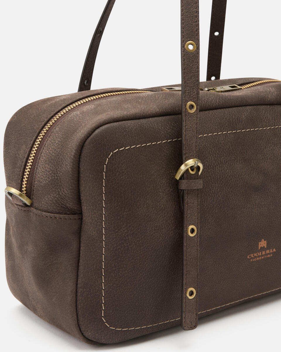 LARGE DUFFLE Chocolate  - Shoulder Bags - Women's Bags - Bags - Cuoieria Fiorentina