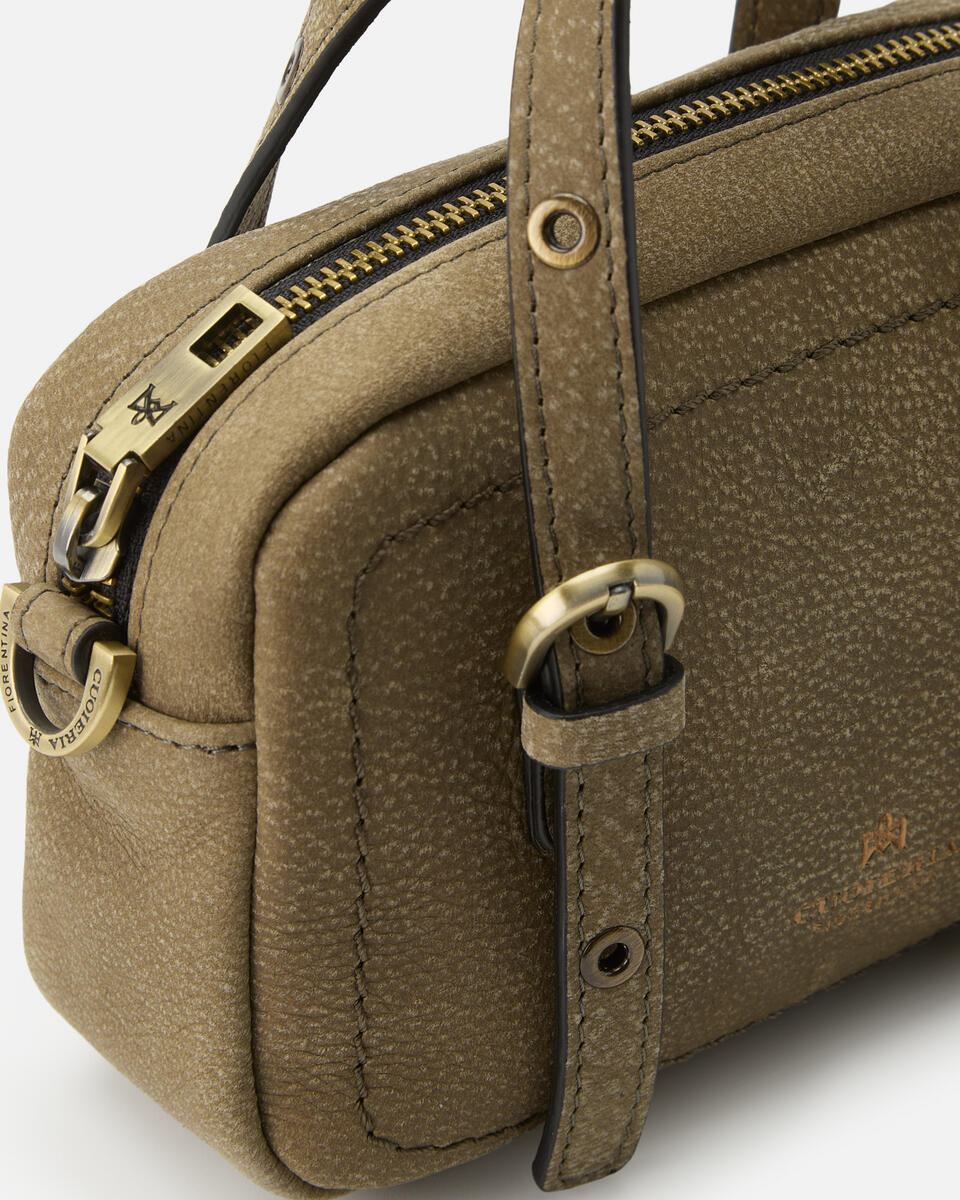 MINI DUFFLE BAG Forest green   - Mini Bags - Women's Bags - Bags - Cuoieria Fiorentina
