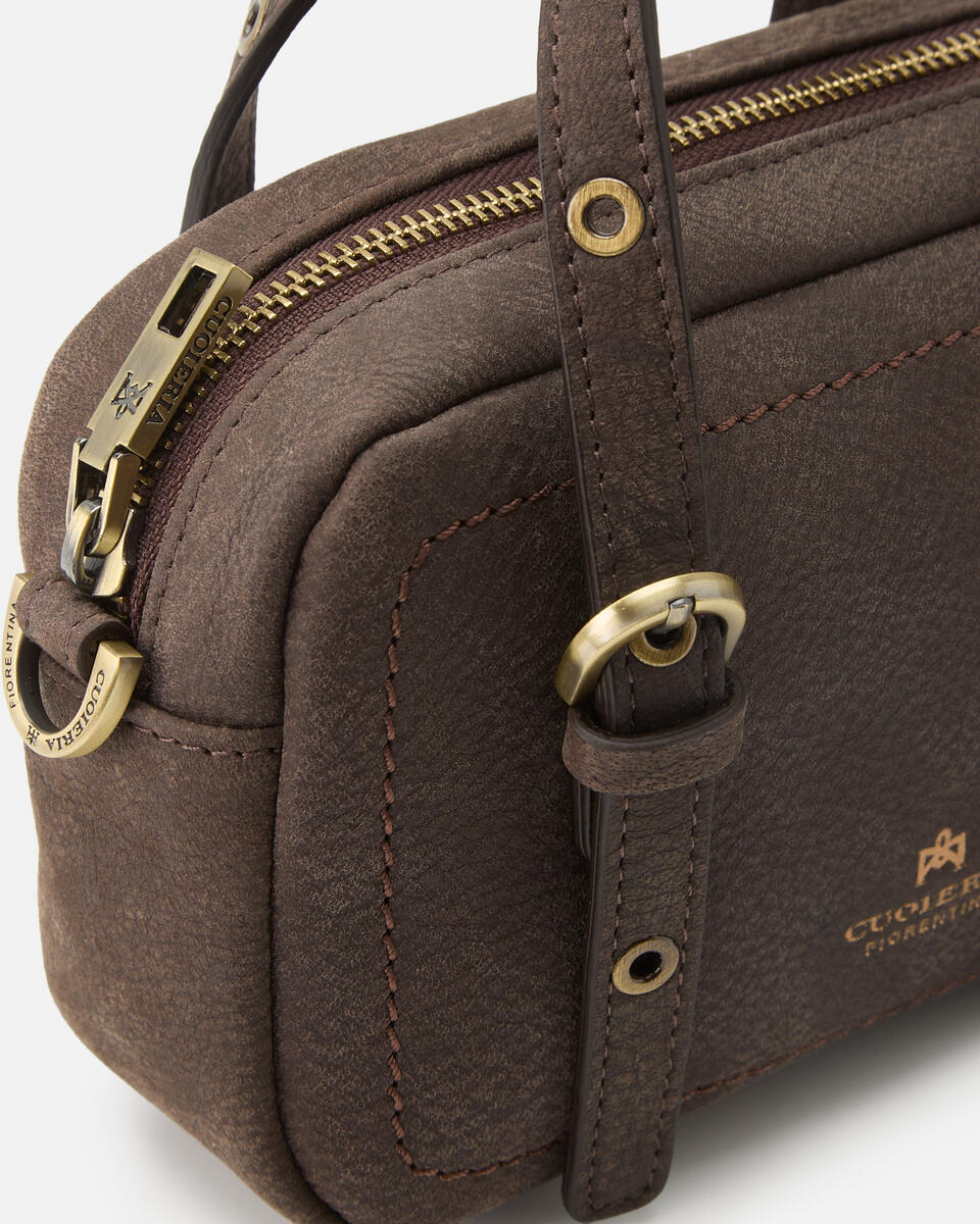 MINI DUFFLE BAG Chocolate  - Mini Bags - Women's Bags - Bags - Cuoieria Fiorentina