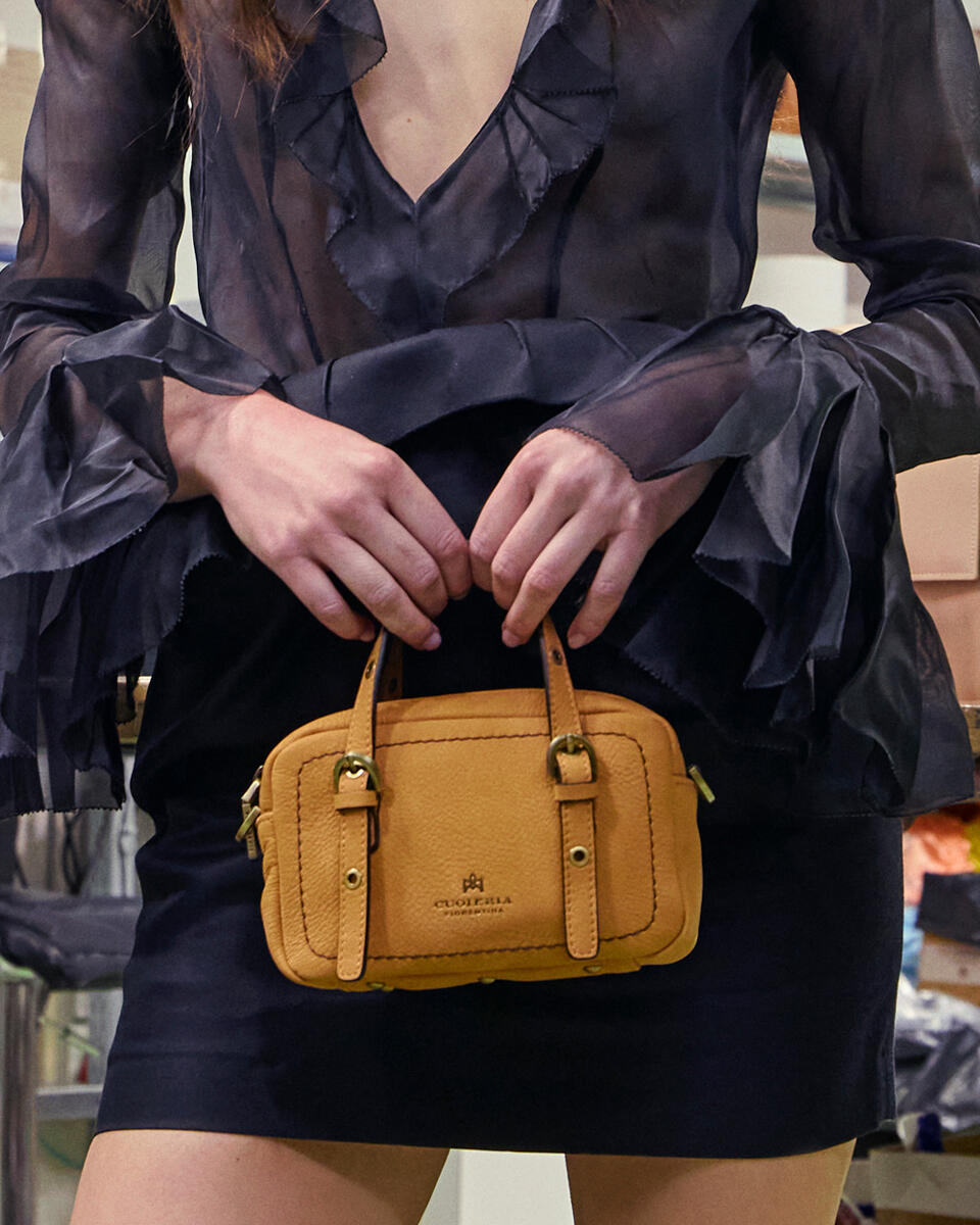 MINI DUFFLE BAG Chocolate  - Mini Bags - Women's Bags - Bags - Cuoieria Fiorentina
