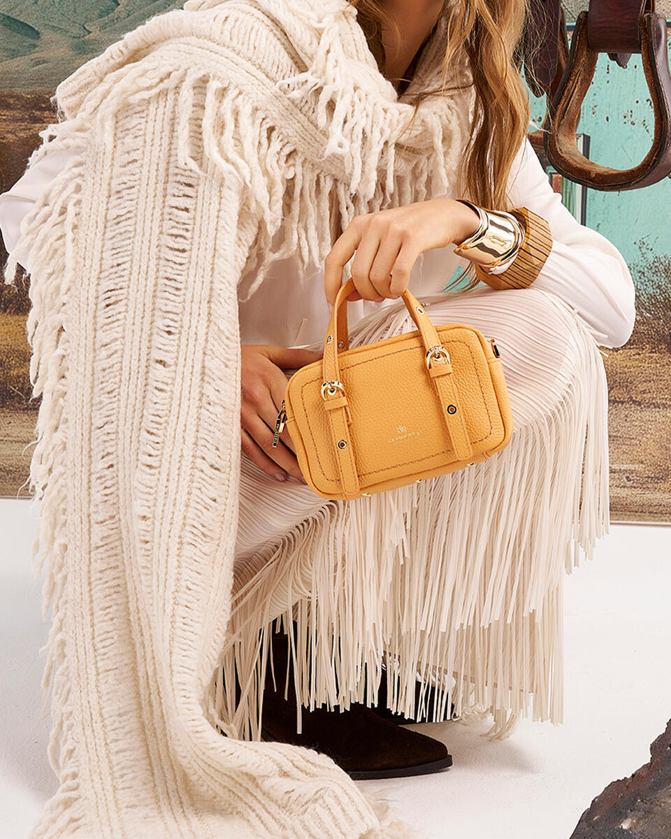 MINI DUFFLE BAG Apricot  - Mini Bags - Women's Bags - Bags - Cuoieria Fiorentina