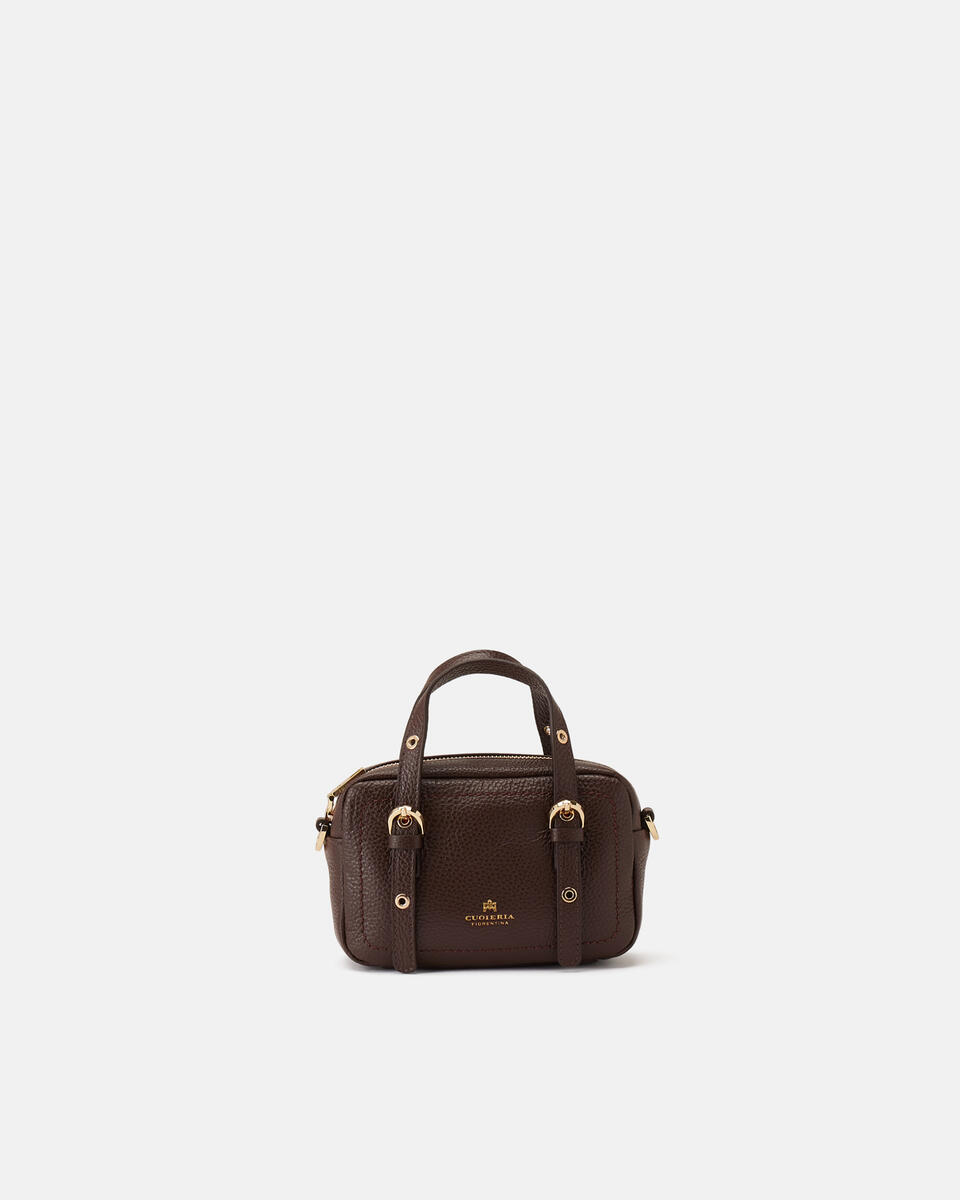 MINI DUFFLE BAG Chocolate  - Mini Bags - Women's Bags - Bags - Cuoieria Fiorentina