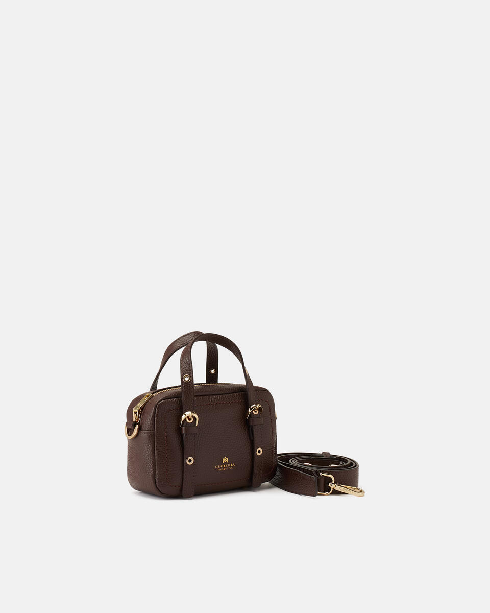 MINI DUFFLE BAG Chocolate  - Mini Bags - Women's Bags - Bags - Cuoieria Fiorentina