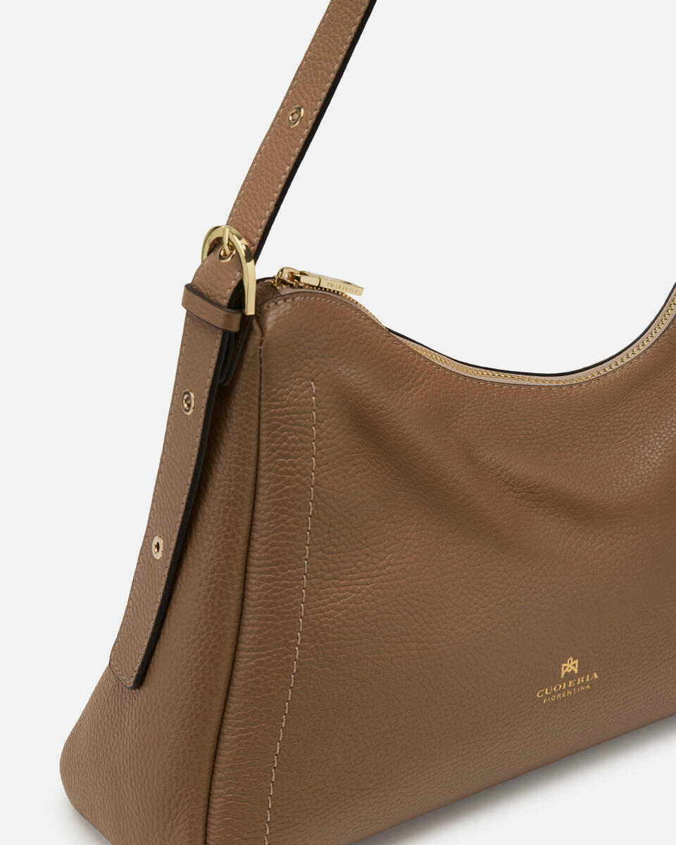 SQUARED HOBO Desert  - Shoulder Bags - Women's Bags - Bags - Cuoieria Fiorentina