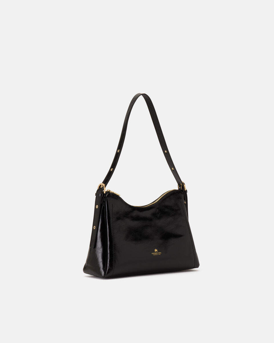 SQUARED HOBO BAG Black  - Shoulder Bags - Women's Bags - Bags - Cuoieria Fiorentina