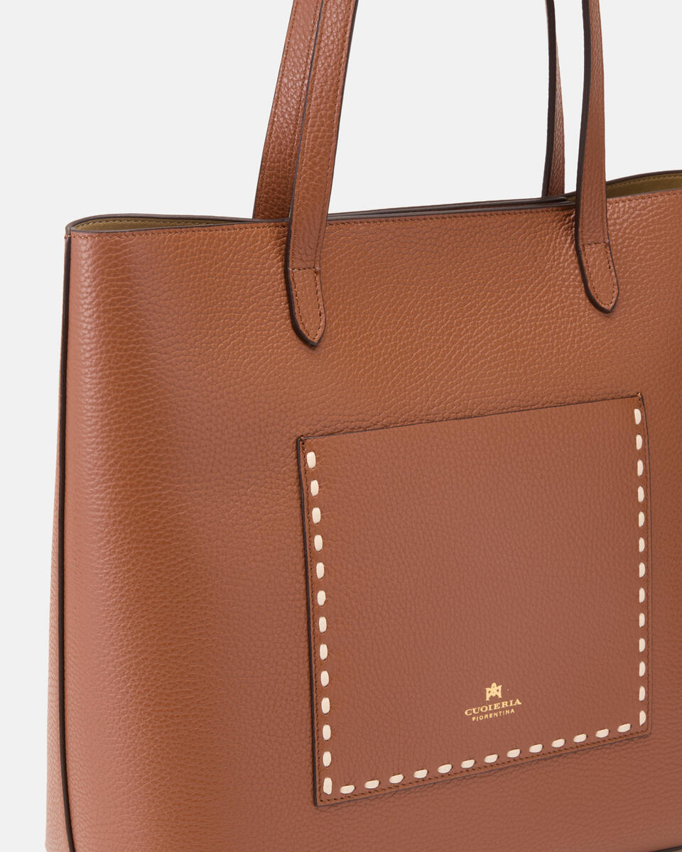 SHOPPING BAG Caramel  - Shopping - Women's Bags - Bags - Cuoieria Fiorentina