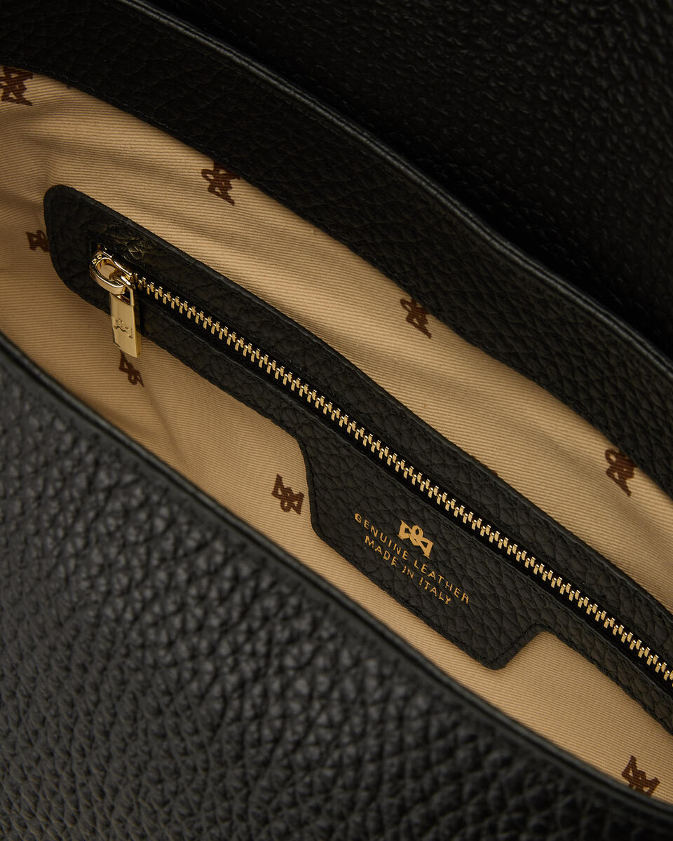 FLAP BAG Black  - Messenger Bags - Women's Bags - Bags - Cuoieria Fiorentina