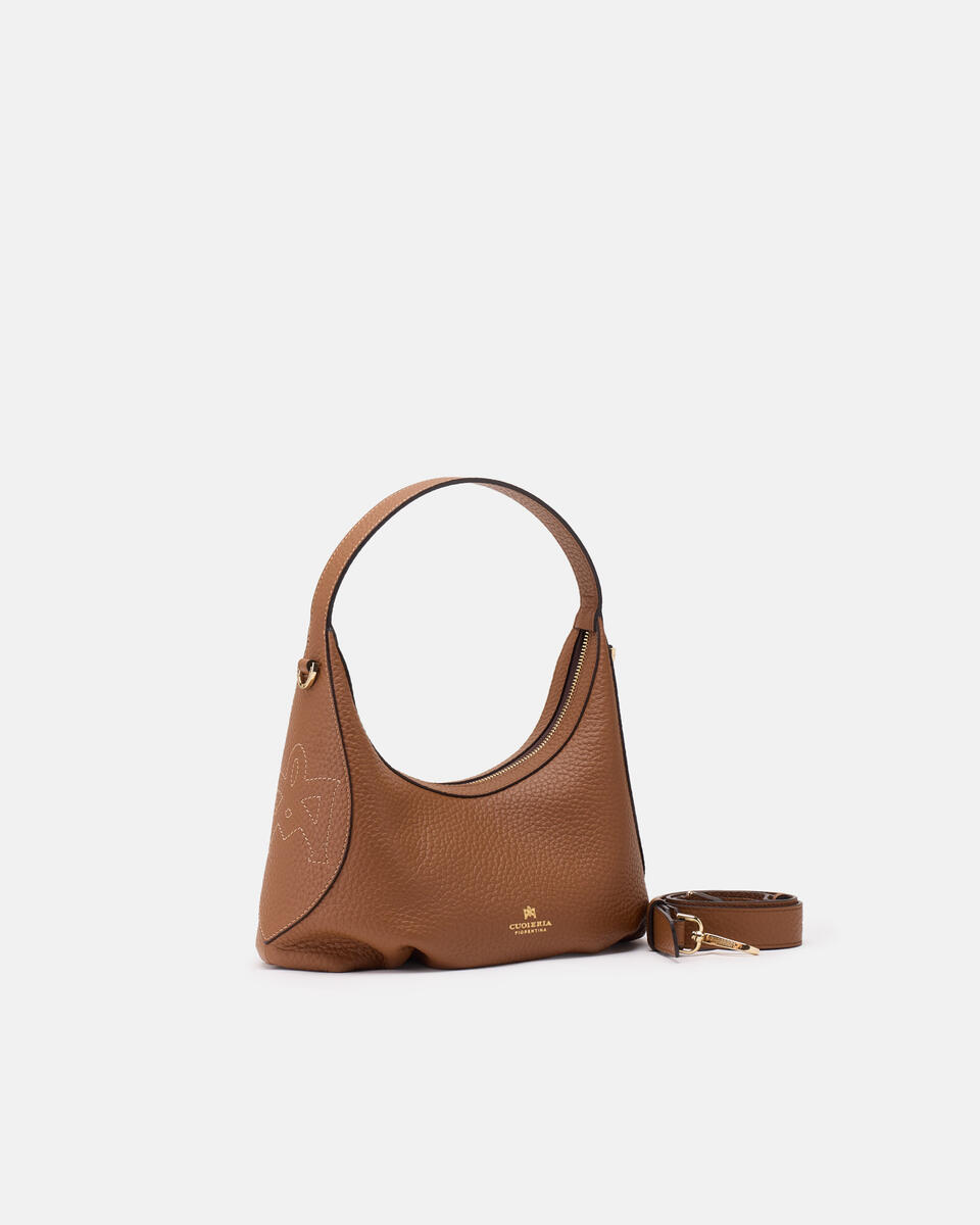 SMALL HOBO BAG Caramel  - Shoulder Bags - Women's Bags - Bags - Cuoieria Fiorentina