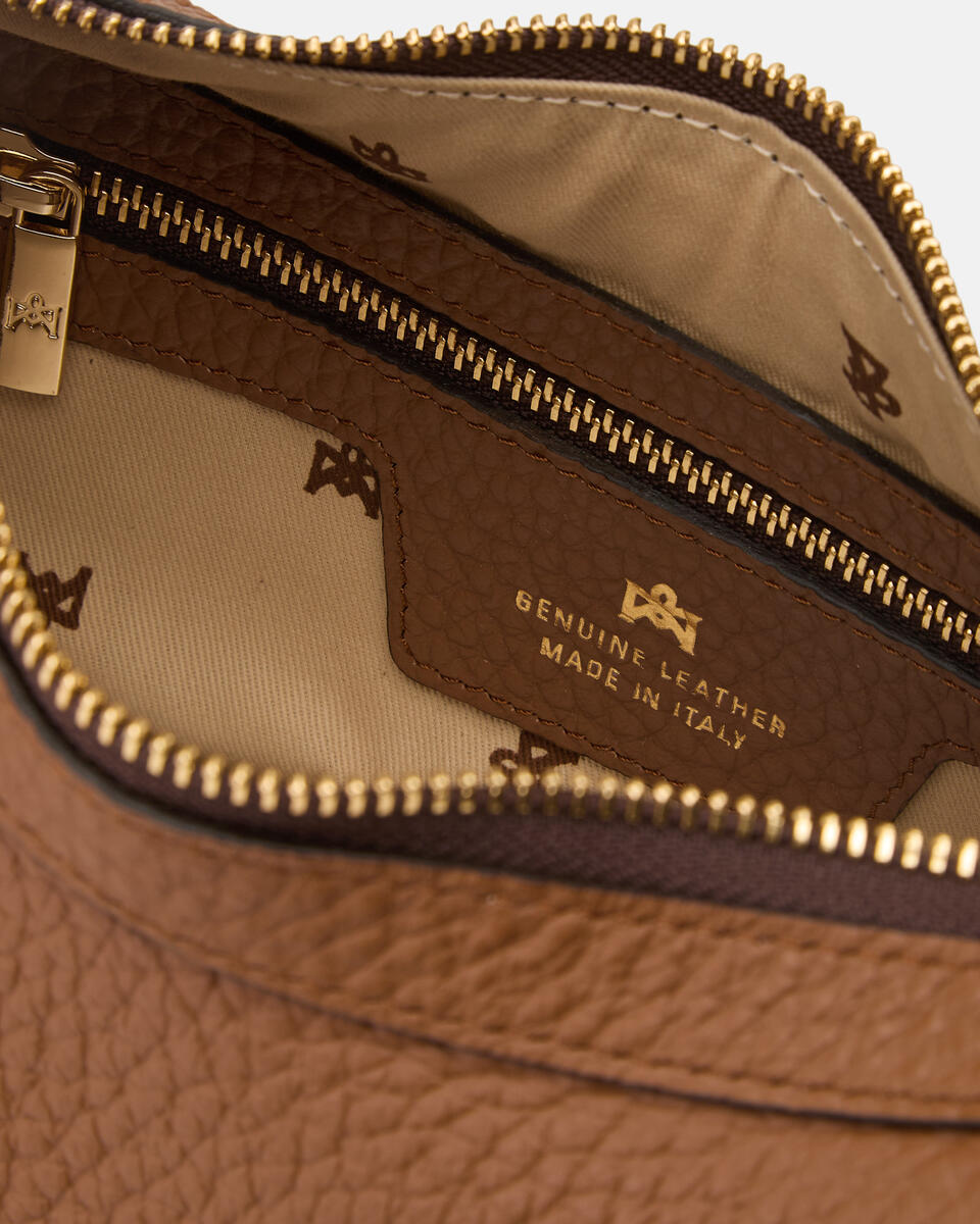 SMALL HOBO BAG Caramel  - Shoulder Bags - Women's Bags - Bags - Cuoieria Fiorentina