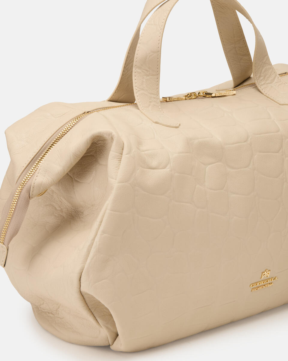 LARGE DUFFLE BAG Prosecco  - Tote Bags - Women's Bags - Bags - Cuoieria Fiorentina