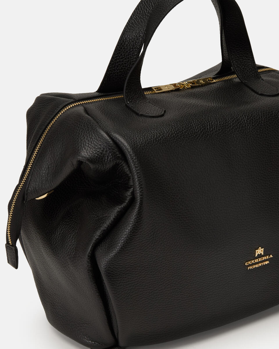 LARGE DUFFLE BAG Black  - Tote Bags - Women's Bags - Bags - Cuoieria Fiorentina