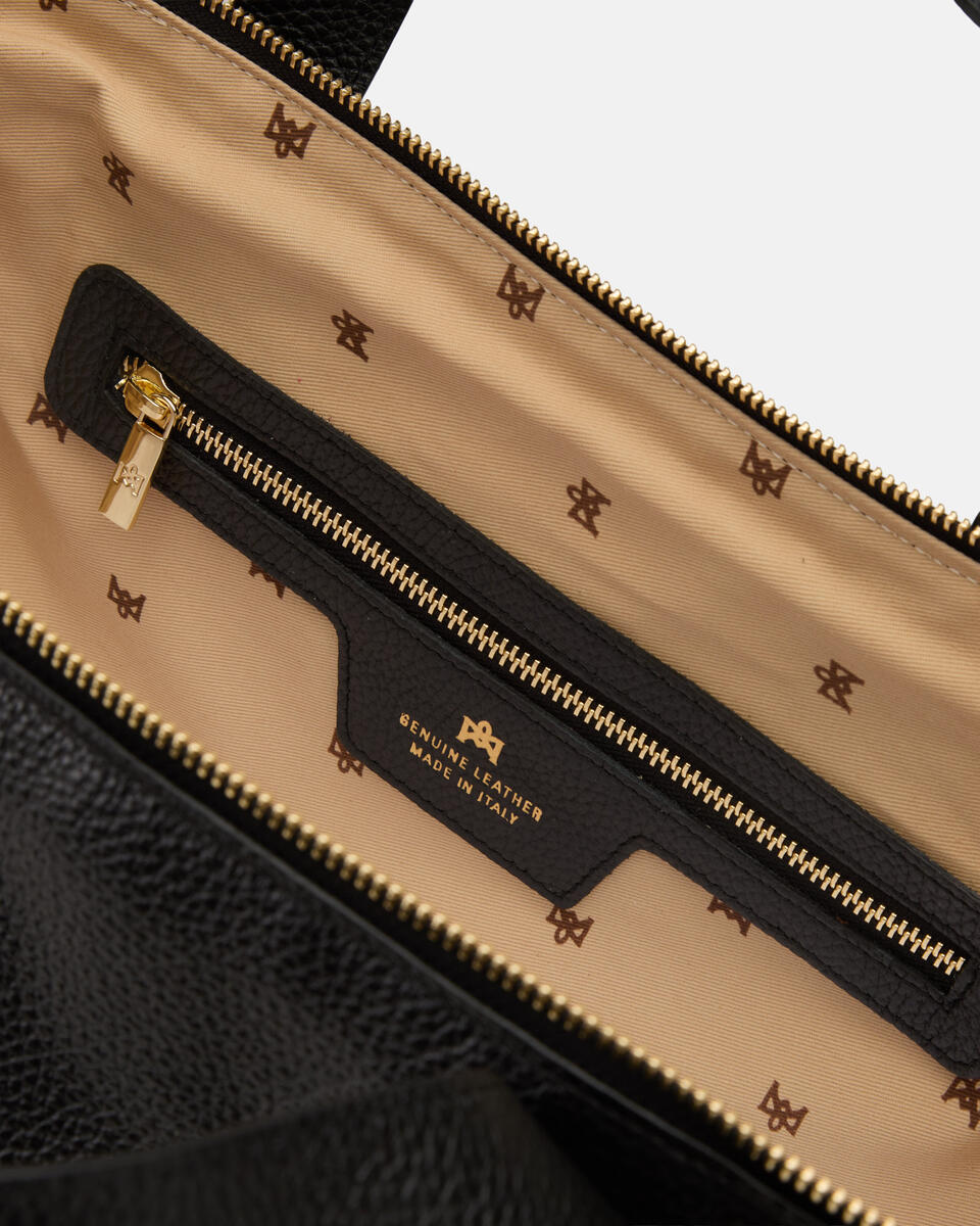 LARGE DUFFLE BAG Black  - Tote Bags - Women's Bags - Bags - Cuoieria Fiorentina