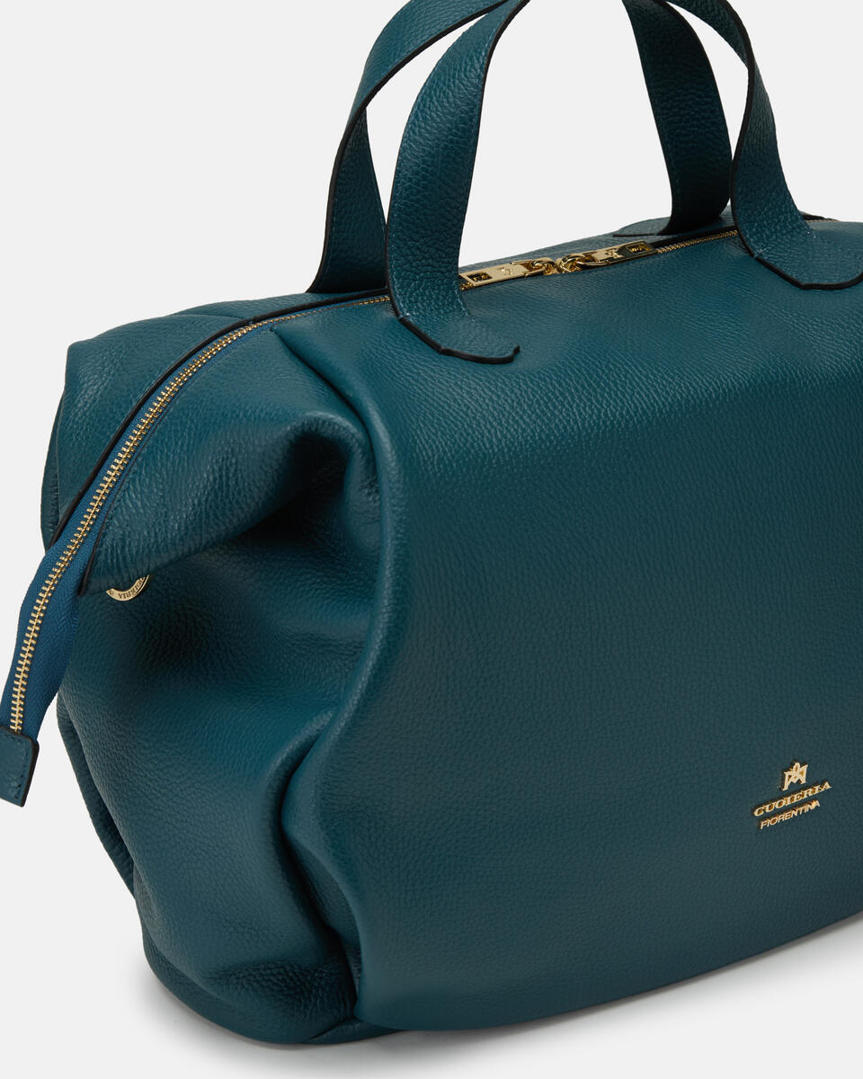 LARGE DUFFLE BAG Teal  - Tote Bags - Women's Bags - Bags - Cuoieria Fiorentina