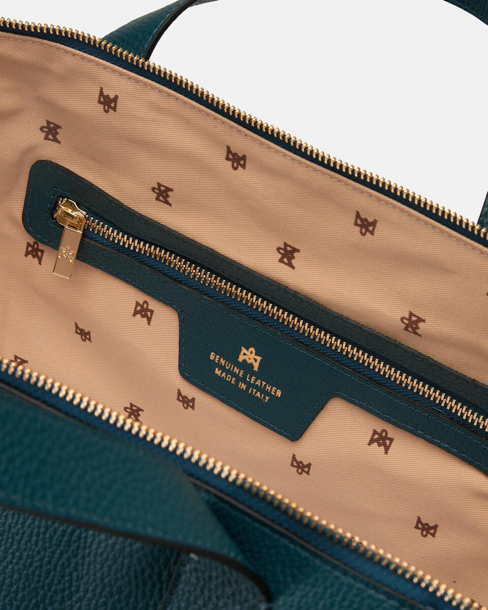 LARGE DUFFLE BAG Teal  - Tote Bags - Women's Bags - Bags - Cuoieria Fiorentina