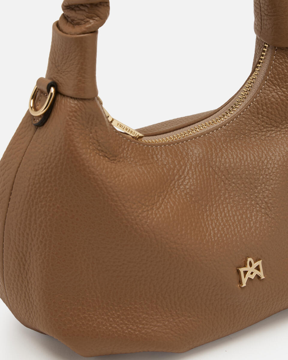 SMALL HOBO BAG Desert  - Shoulder Bags - Women's Bags - Bags - Cuoieria Fiorentina