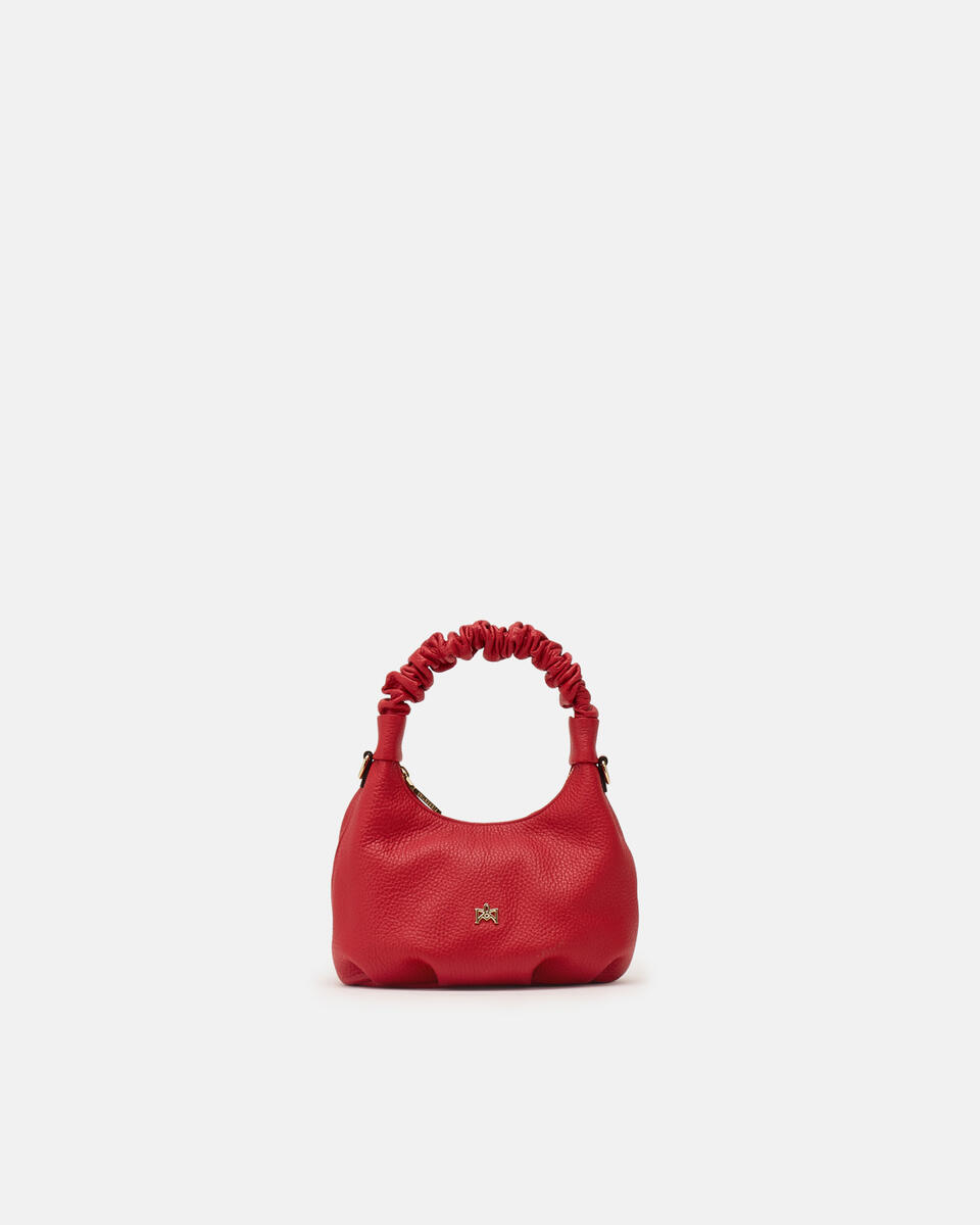 SMALL HOBO BAG Tomato  - Shoulder Bags - Women's Bags - Bags - Cuoieria Fiorentina