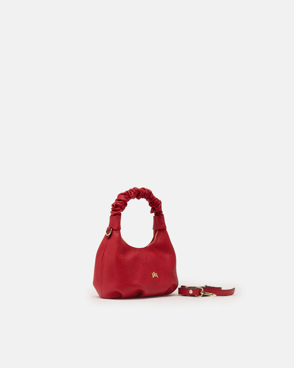SMALL HOBO BAG Tomato  - Shoulder Bags - Women's Bags - Bags - Cuoieria Fiorentina