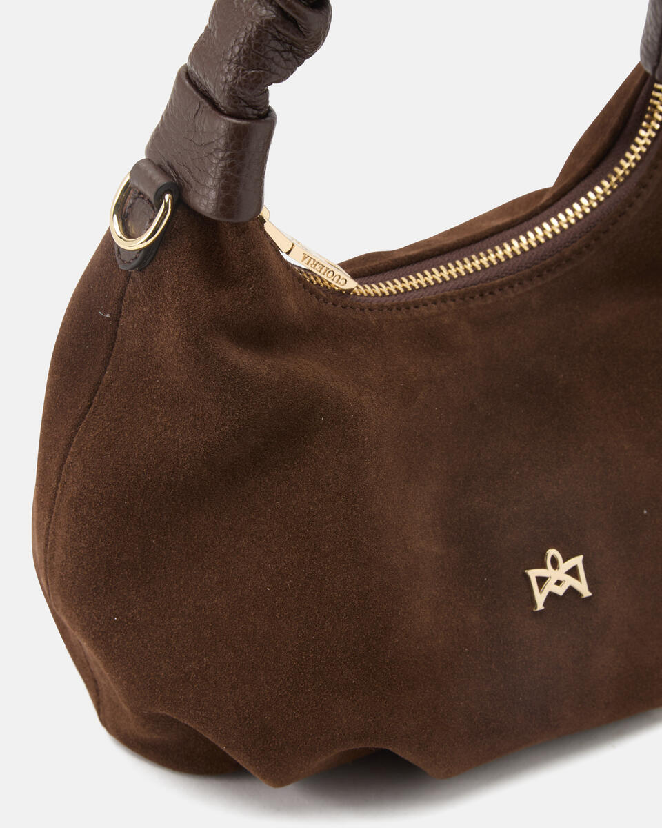 SMALL HOBO BAG Chocolate  - Tote Bags - Women's Bags - Bags - Cuoieria Fiorentina