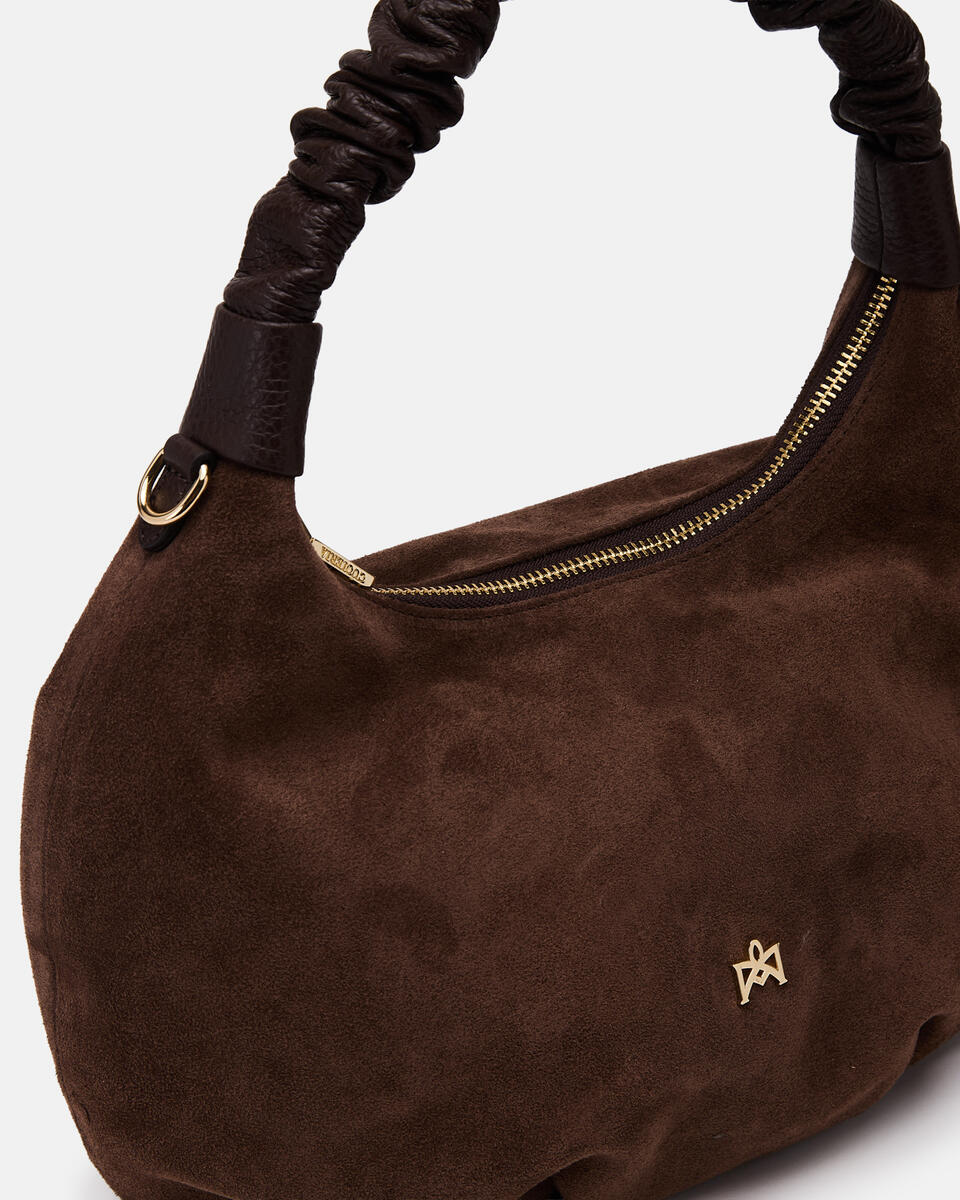 HOBO BAG Chocolate  - Tote Bags - Women's Bags - Bags - Cuoieria Fiorentina