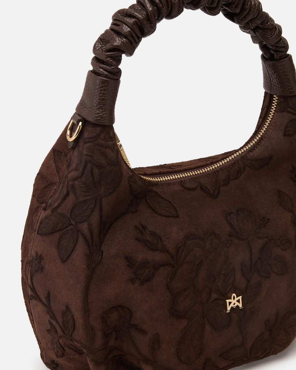 Chop medium hobo Camoscio Mimì Cioccolato  - Tote Bag - Borse Donna - Borse - Cuoieria Fiorentina